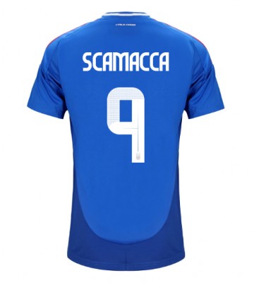 Italia Gianluca Scamacca #9 Primera Equipación Eurocopa 2024 Manga Corta